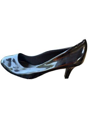 LifeStride Parigi Heel Pump Black Patent Leather Dress Shoes Women's Size 11W